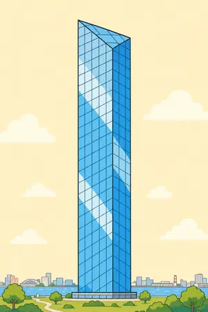 ポップの千葉ポートタワーを描いた絵