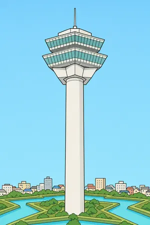 ポップの五稜郭タワーを描いた絵