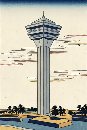 浮世絵の五稜郭タワーを描いた絵