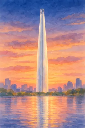 ロッテワールドタワー SEOUL SKYを描いた絵