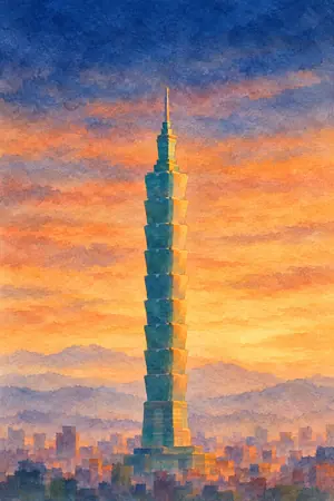 台北101を描いた絵