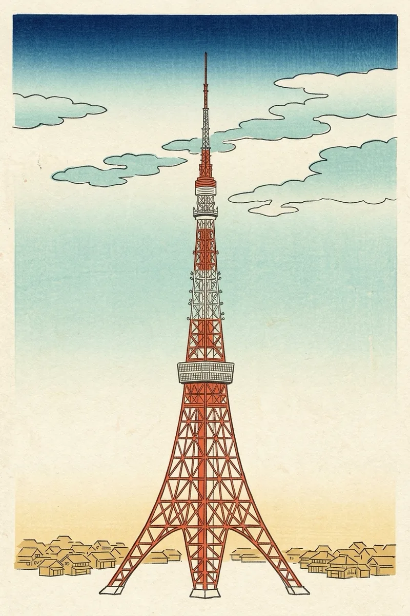 東京タワーを描いた絵